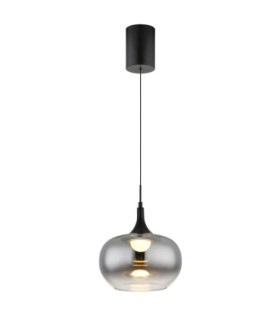 Lui Integrated LED Dome Pendant Ceiling Light Matt Black 3000K-1