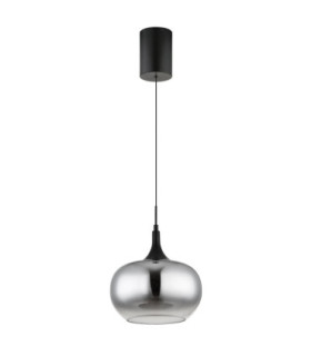 Lui Integrated LED Dome Pendant Ceiling Light Matt Black 3000K-2