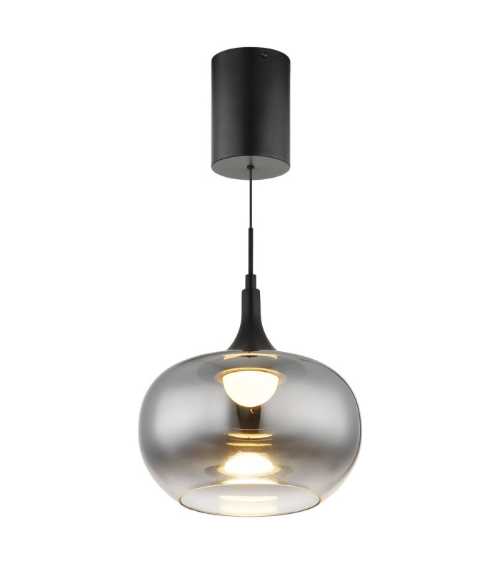 Lui Integrated LED Dome Pendant Ceiling Light Matt Black 3000K-3