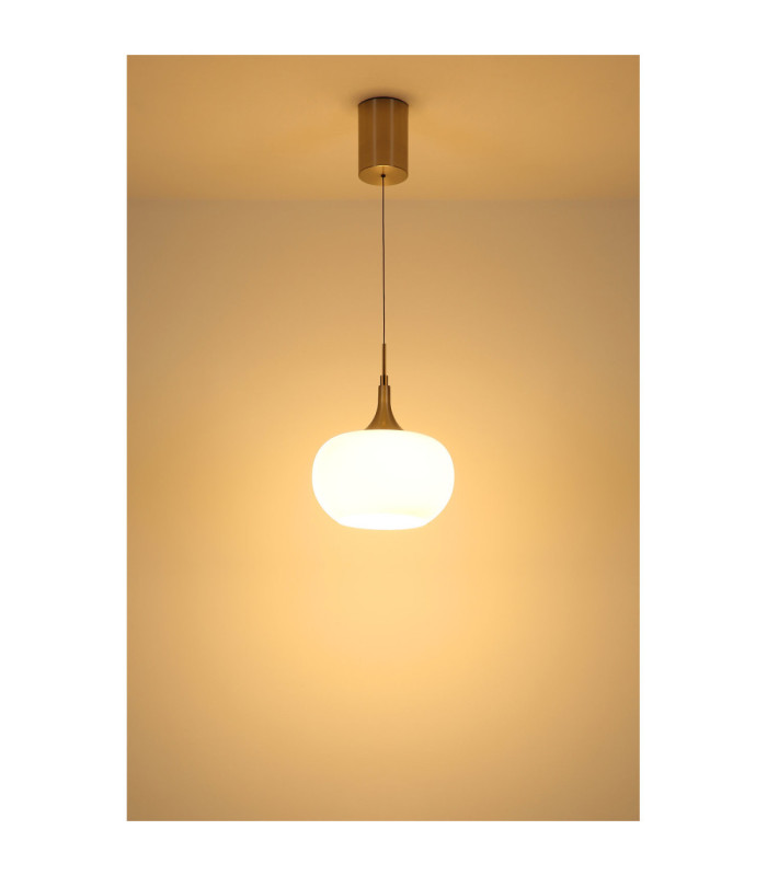 Lui Integrated LED Dome Pendant Ceiling Light Matt Nickel 3000K-4