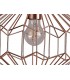 Medium Caged Ceiling Pendant, 1 x E27, Antique Copper, Black - 9