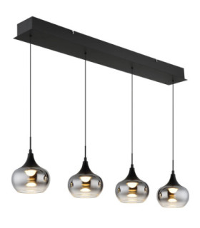 Lui Integrated LED Bar Pendant Ceiling Light Matt Black 3000K-1