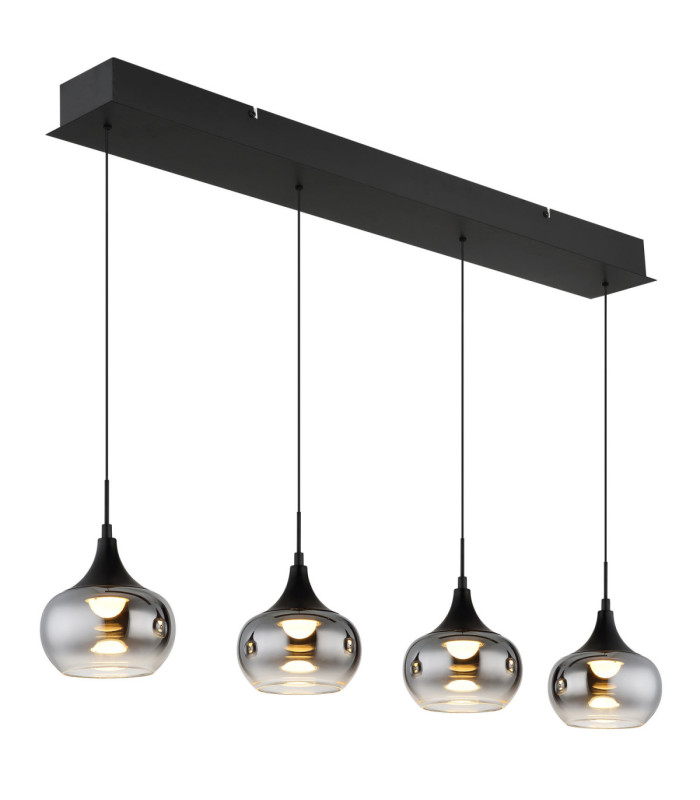 Lui Integrated LED Bar Pendant Ceiling Light Matt Black 3000K-1