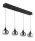 Lui Integrated LED Bar Pendant Ceiling Light Matt Black 3000K-2
