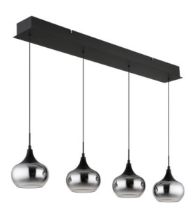 Lui Integrated LED Bar Pendant Ceiling Light Matt Black 3000K-2