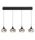 Lui Integrated LED Bar Pendant Ceiling Light Matt Black 3000K-3