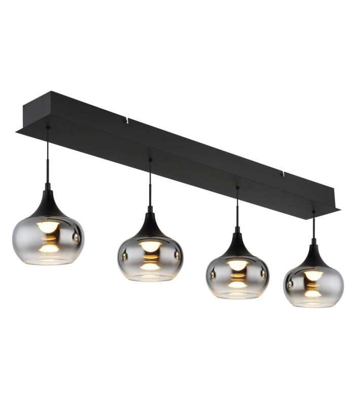 Lui Integrated LED Bar Pendant Ceiling Light Matt Black 3000K-4