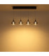 Lui Integrated LED Bar Pendant Ceiling Light Matt Black 3000K-5