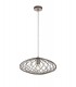 Elliptical Caged Spherical Ceiling Pendant, 1 x E27, Polished Nickel - 1