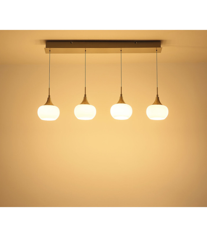 Lui Integrated LED Bar Pendant Ceiling Light Matt Nickel 3000K-5