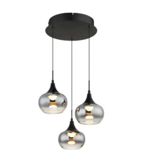 Lui Integrated LED Cluster Pendant Ceiling Light Matt Black 3000K-1