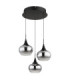 Lui Integrated LED Cluster Pendant Ceiling Light Matt Black 3000K-2