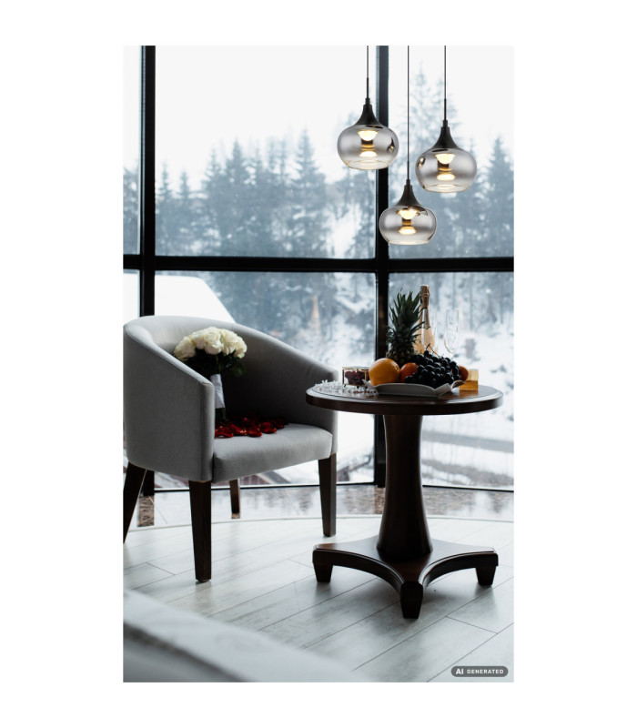 Lui Integrated LED Cluster Pendant Ceiling Light Matt Black 3000K-5