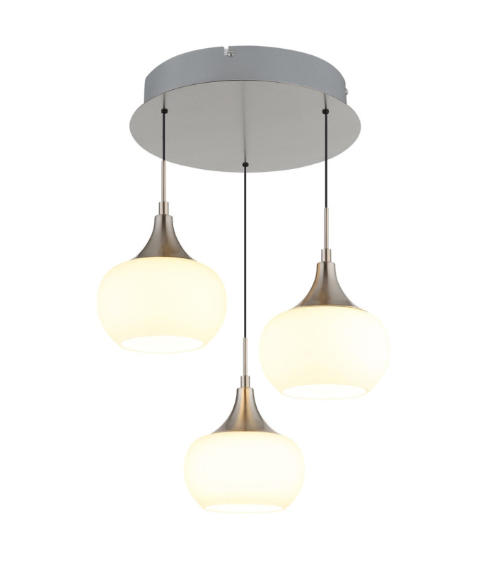 Lui Integrated LED Cluster Pendant Ceiling Light Matt Nickel 3000K-3