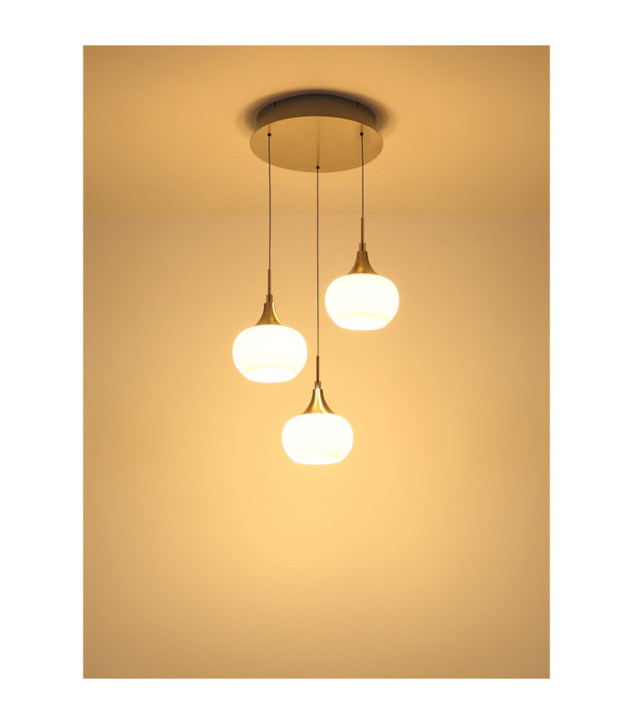 Lui Integrated LED Cluster Pendant Ceiling Light Matt Nickel 3000K-4