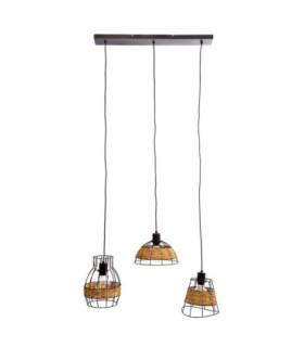 Tunis Bar Pendant Ceiling Light Black 4x E27