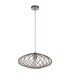 Elliptical Caged Spherical Ceiling Pendant, 1 x E27, Polished Nickel - 4