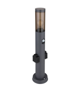 Eu Plug - Boston PIR
60cm Outdoor Bollard Anthracite 1x E27 with Integrated Socket-2