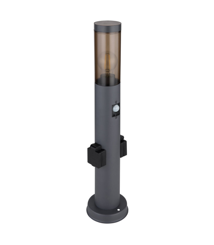 Eu Plug - Boston PIR
60cm Outdoor Bollard Anthracite 1x E27 with Integrated Socket-2