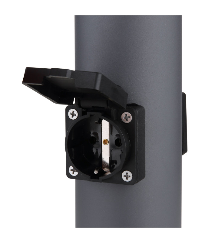 Eu Plug - Boston PIR
60cm Outdoor Bollard Anthracite 1x E27 with Integrated Socket-5
