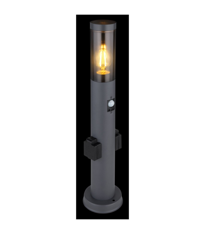 Eu Plug - Boston PIR
60cm Outdoor Bollard Anthracite 1x E27 with Integrated Socket-6