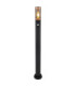 Boston PIR 110cm Outdoor Bollard Black 1x E27-1