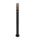 Boston PIR 110cm Outdoor Bollard Black 1x E27-2