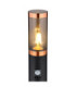 Boston PIR 110cm Outdoor Bollard Black 1x E27-3