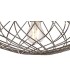 Elliptical Caged Spherical Ceiling Pendant, 1 x E27, Polished Nickel - 8