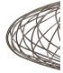 Elliptical Caged Spherical Ceiling Pendant, 1 x E27, Polished Nickel - 9