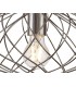 Elliptical Caged Spherical Ceiling Pendant, 1 x E27, Polished Nickel - 10