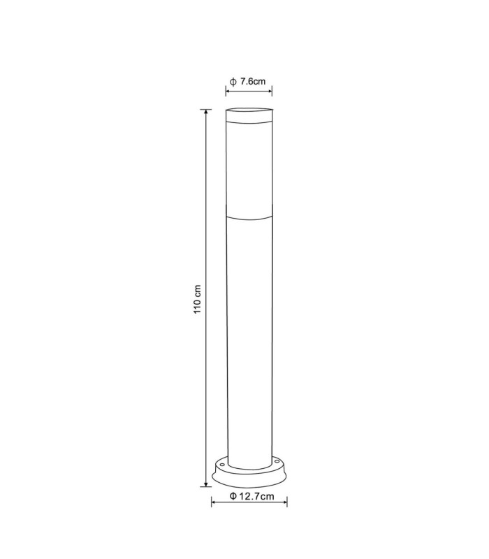 Boston 110cm Outdoor Bollard  1x E27-7