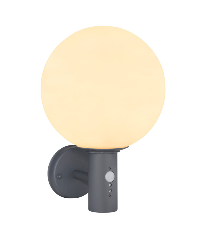 Ossy PIR Outdoor Globe Wall Lamp  1x E27-1
