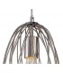 Curved Caged Cylinder Ceiling Pendant, 1 x E27, Polished Nickel - 7