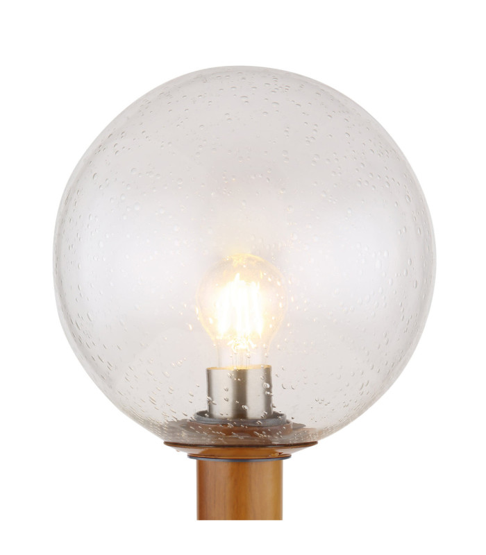 Ossy Outdoor Pedestal Light Wood Look 1x E27-3