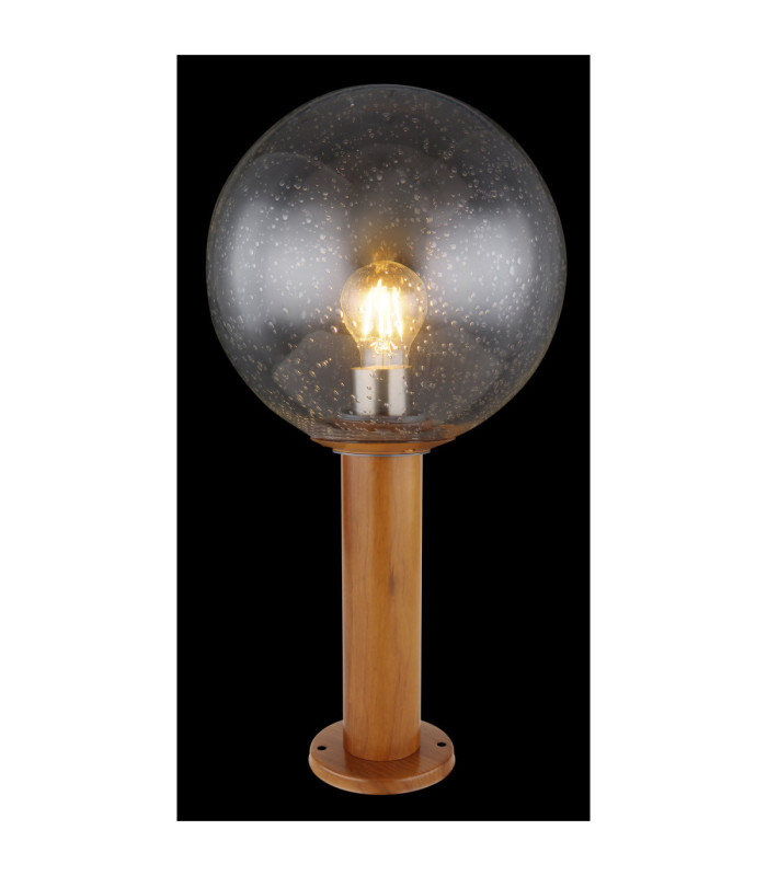 Ossy Outdoor Pedestal Light Wood Look 1x E27-4