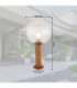 Ossy Outdoor Pedestal Light Wood Look 1x E27-7