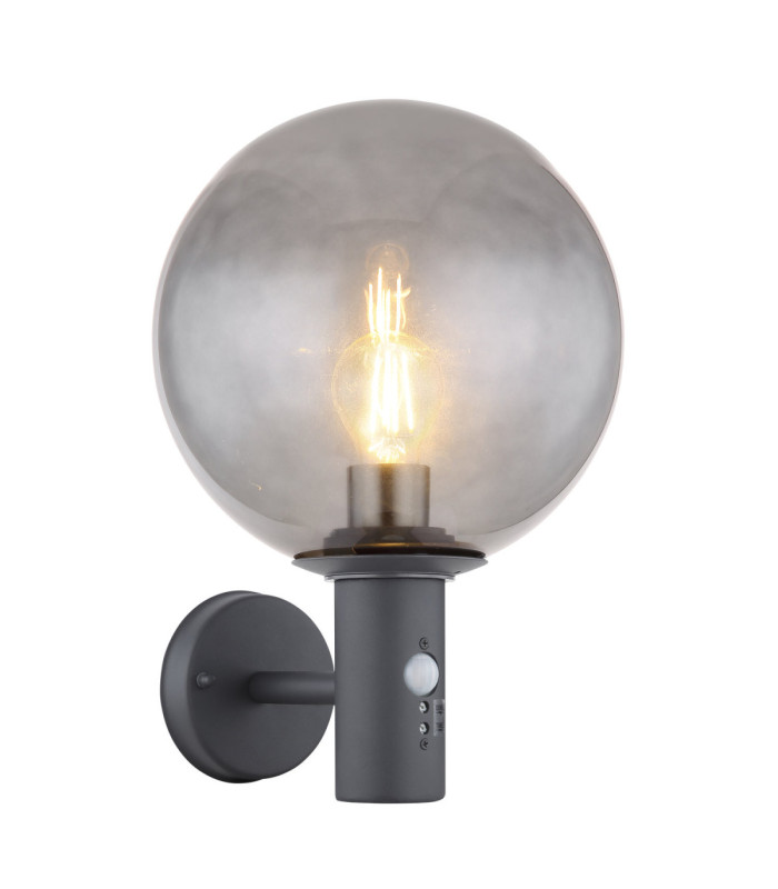Hedwig PIR Outdoor Globe Wall Lamp  1x E27-1