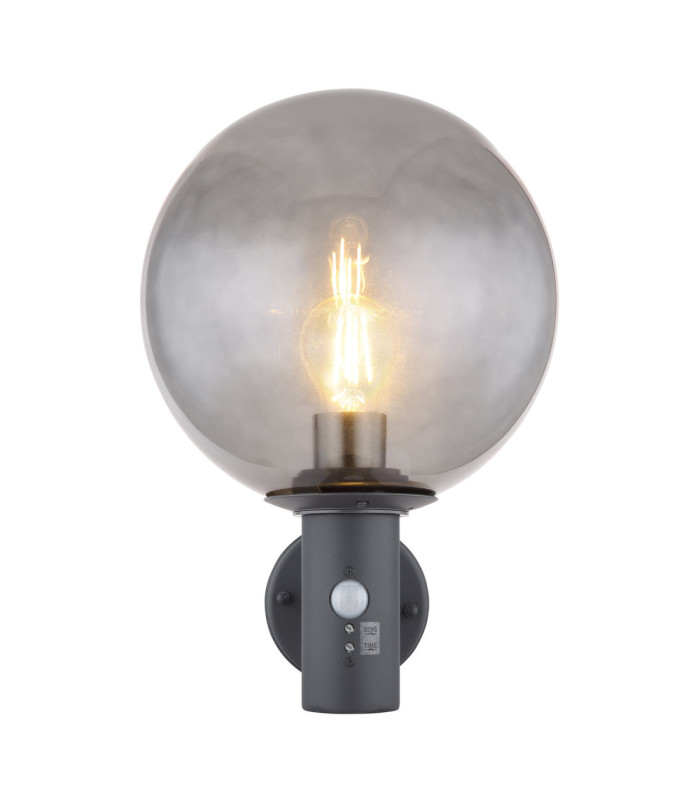 Hedwig PIR Outdoor Globe Wall Lamp  1x E27-3