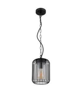 Nina Wire Frame Pendant Ceiling Light Matt Black 1x E27-2