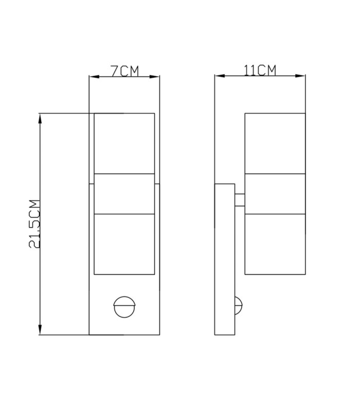 Style Outdoor Up Down Wall Lamp  2x GU10 3000K-3