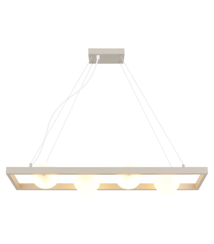 Nanda Bar Pendant Ceiling Light Matt Sand Colour  4x G9-3