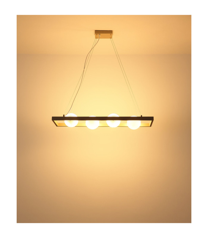 Nanda Bar Pendant Ceiling Light Matt Sand Colour  4x G9-5