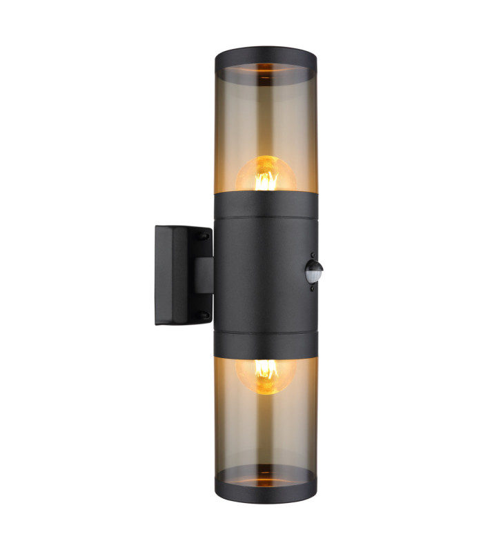 Xeloo Outdoor Up Down Wall Lamp Matt Black 2x E27-1