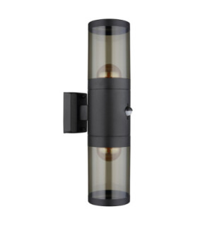Xeloo Outdoor Up Down Wall Lamp Matt Black 2x E27-2