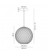 Spherical Caged Ceiling Pendant, 1 x E27, Polished Nickel - 2