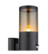 Xeloo Outdoor Up Down Wall Lamp Matt Black 2x E27-4
