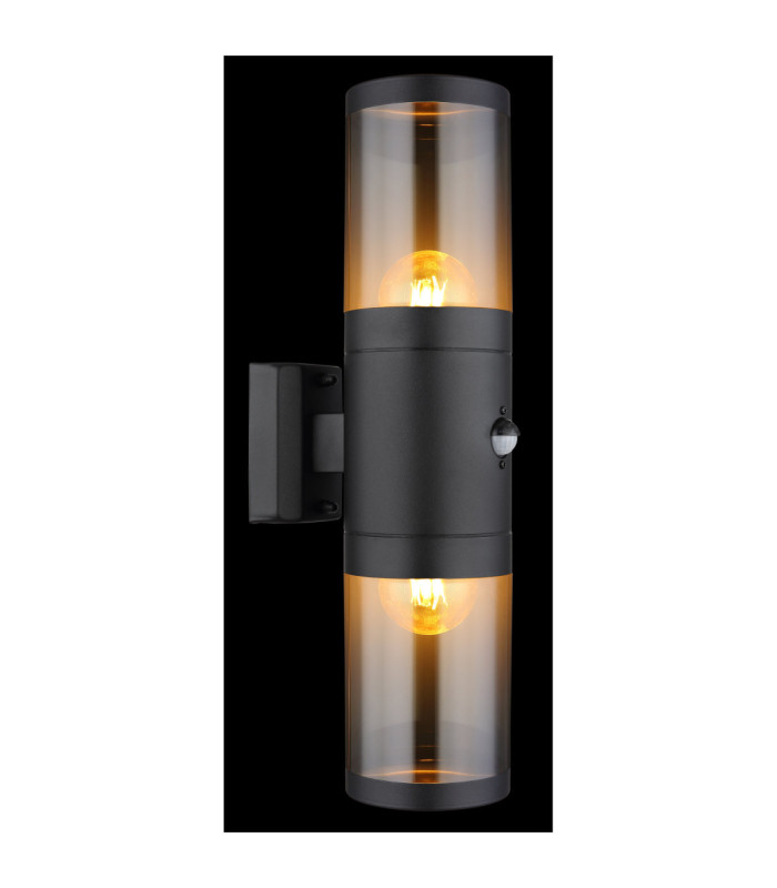 Xeloo Outdoor Up Down Wall Lamp Matt Black 2x E27-5