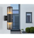 Xeloo Outdoor Up Down Wall Lamp Matt Black 2x E27-7