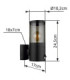 Xeloo Outdoor Modern Wall Lamp Matt Black 1x E27-8